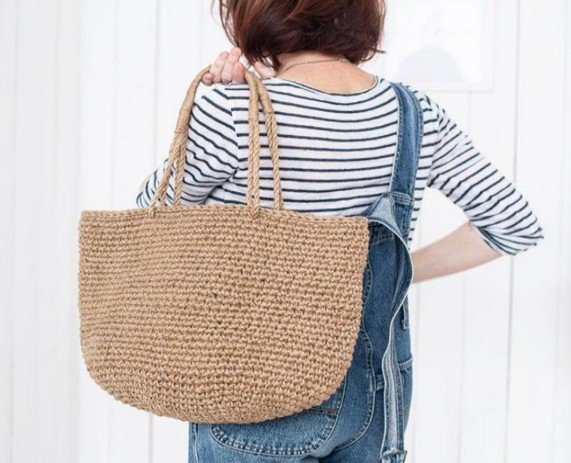 Burlap Boho Satchel
