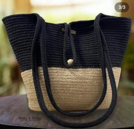 Burlap Boho Satchel