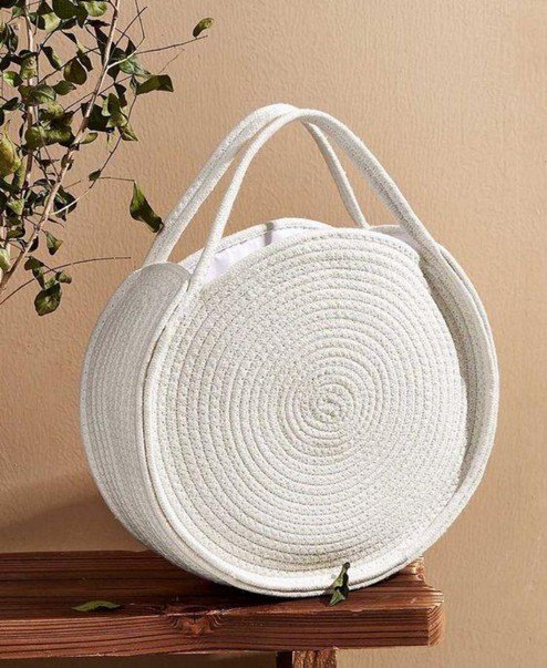 Burlap Boho Satchel