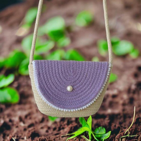 Burlap Boho Satchel